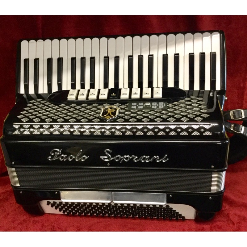 Paolo Soprani Black Midi IV Voice 41/120 Scottish Musette Used Paolo Soprani Black Midi IV Voice 41/120 Scottish Musette Used