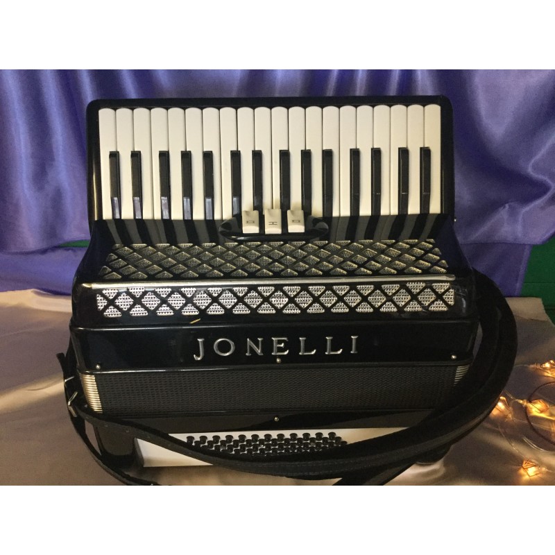 Jonelli Professional 34 Key 72 Bass Lightweight 2 Voice Italian Accordion Used Jonelli Professional 34 Key 72 Bass Lightweight 2 Voice Italian Accordion Used
