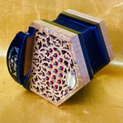 New Clare Anglo Concertina C/G 30 Button Cherry Wooden ends