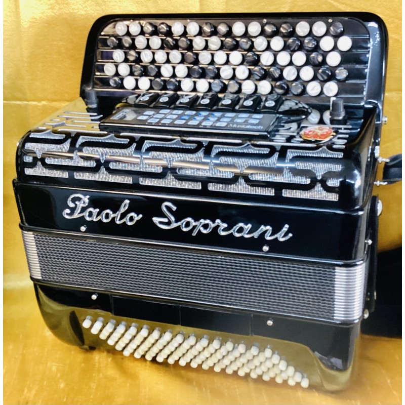 Paolo Soprani C System Midi Mics  96 Bass Musette  5 Row Chromatic Accordion Used