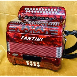 Fantini Italian C#/D 4 Voice Mics Accordion Used
