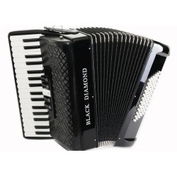 Used Black Diamond 34 Key 72 Bass 3 Voice Piano Accordion