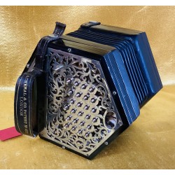 Restored Lachenal McCann Duet Concertina 46 button Metal Ends Used