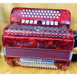 Paolo Soprani 3 Row B/C/C# Accordion 37/80 bass Used