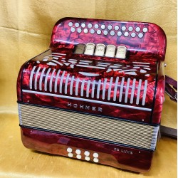 Hohner C/Csharp Amatona IV 4 Voice Musette Button Accordion Used