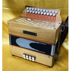 Castagnari 2 Voice Csharp/D Cherry Button Accordion