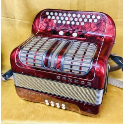 Hohner C/F Club III 3 Voice Button Accordion Used