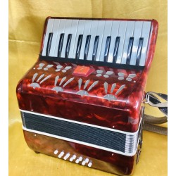 Bai-le 25 Key 12 Bass Piano Accordion Used