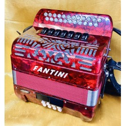 Fantini B/C Italian 4 Voice Button Accordion Used