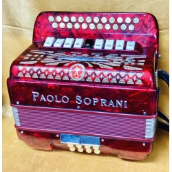Paolo Soprani B/C Elite II Red 4 Voice Accordion Used