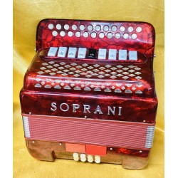 V Soprani C#/D 4 Voice Button Accordion Used