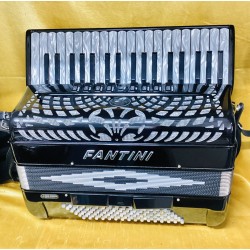 Fantini 96 Bass 4 voice Mild Musette 37 Key Piano Accordion Used