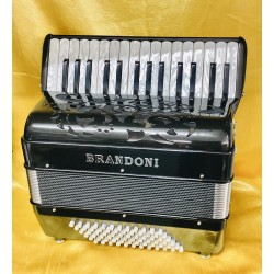 Brandoni Piccolo 30 Key Compact 60 bass 2 voice Irish Dry Tuned Accordion Used