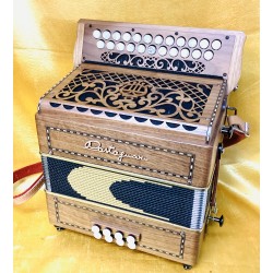Special Musette B/C Castagnari Dinn III Walnut 3 voice Accordion Used