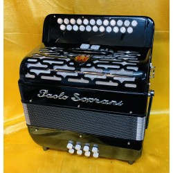 New Paolo Soprani Elite 1 Special Black Model B/C  Upgraded TAM 4 Voice Accordion