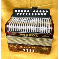 Mint Hohner B/C Double Ray Black Dot Button Accordion