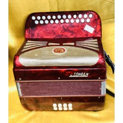 V Soprani B/C 3 Voice Accordion NO BASS BLOCKS Used