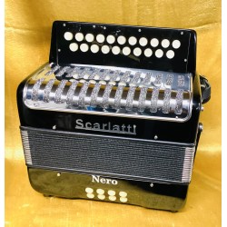 Scarlatti Nero D/G 2 Voice Button Accordion Used