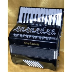 New Stephanelli 26 Key 48 Bass Accordion Black