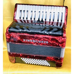 New Kingfisher 30 Key 60 Bass Tremolo 2 Voice Red Piano Accordion