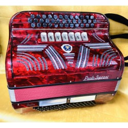 Soprani 3 Row 1950s Blue Badge B/C/C sharp Accordion Used