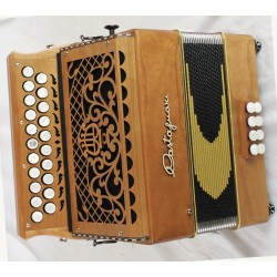 Used Sharon B/C Cherry 3 voice Castagnari Accordion