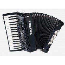 New Hohner Bravo III 34/72 Tremolo 3 Voice Black Piano Accordion