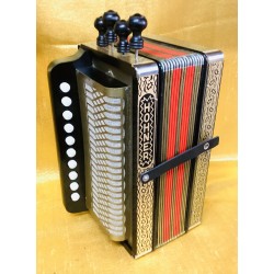 Hohner HA114C 4 Stop Cajun Melodeon key C Used