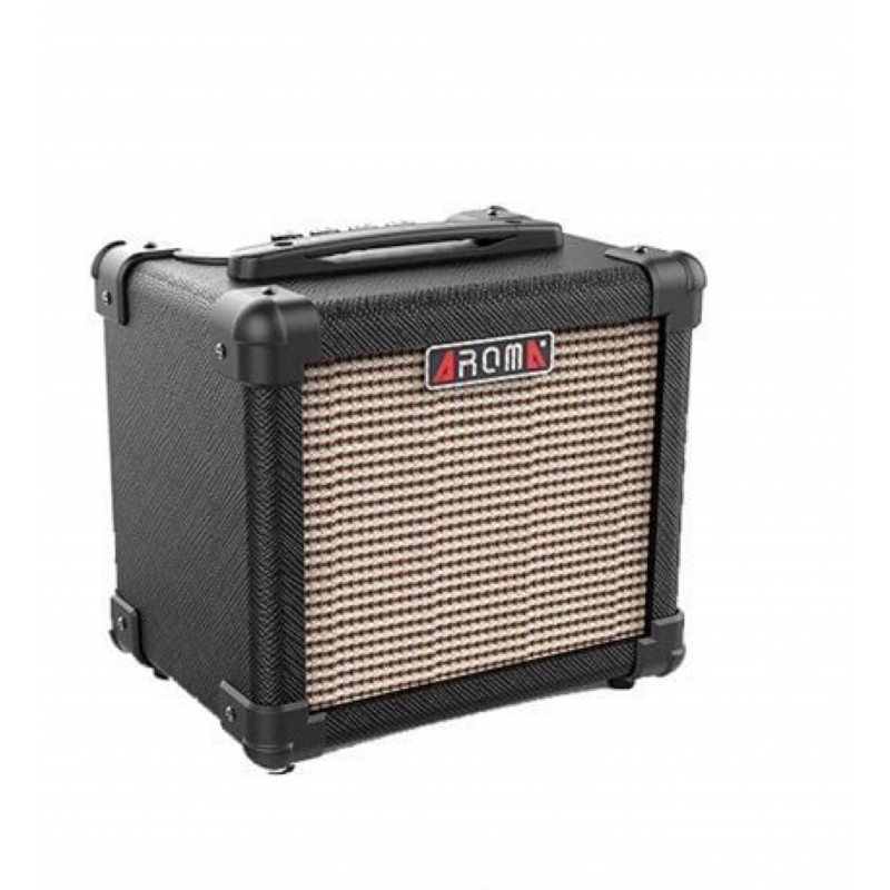10W Electric Guitar Amplifier Dual power via 6 x AA batteries and Power supply Aroma – BLACK 10W Electric Guitar Amplifier Dual power via 6 x AA batteries and Power supply Aroma – BLACK