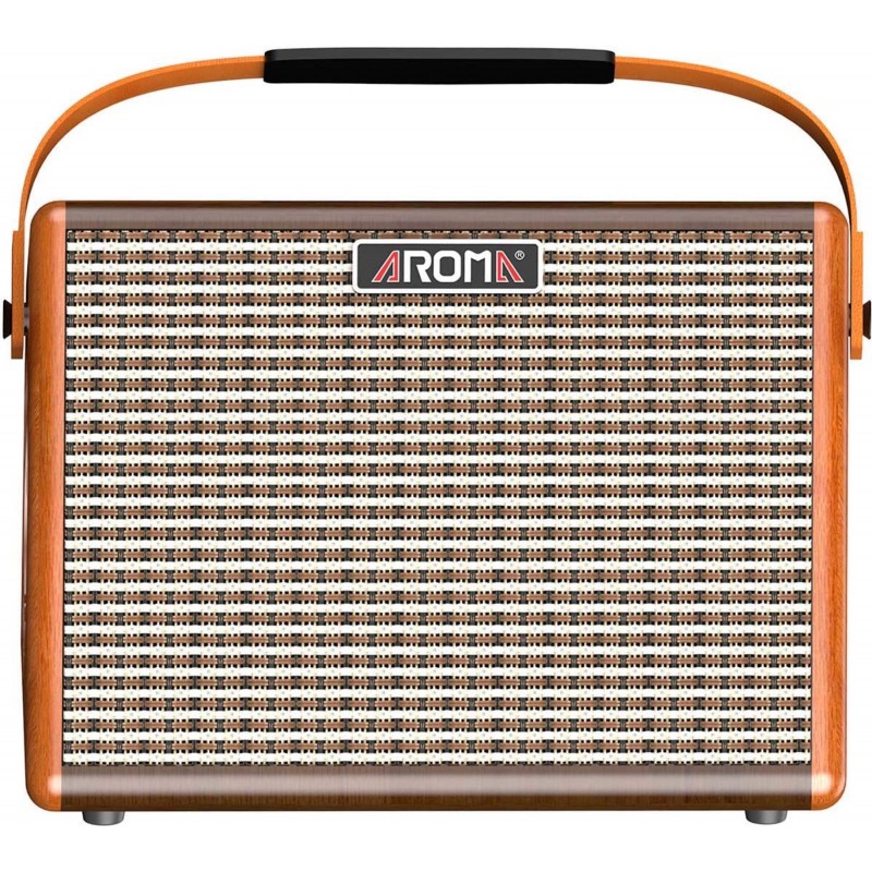 25W Portable Electric Guitar Amplifier Aroma Bluetooth & Rechargeable Battery– Brown