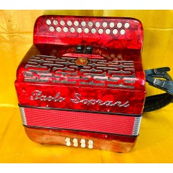 Paolo Soprani B/C Elite I Red 4 Voice Accordion Used