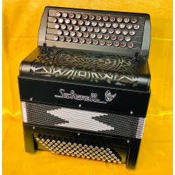 Saltarelle Midi & Mics Custom Agapanthe C scale 5 Row  Chromatic 62 Button 78 Bass Accordion Used