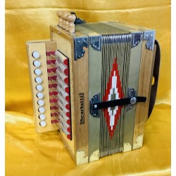 4 Stop Key D Cajun Style Melodeon Used