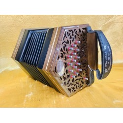 New Vintage Anglo Concertina G/C 30 button Walnut Jeffries Layout
