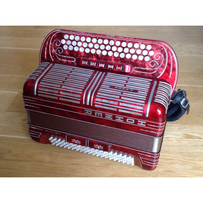 Hohner Shand Morino 3 Row B/C/C sharp Accordion 46 button 120 bass Used