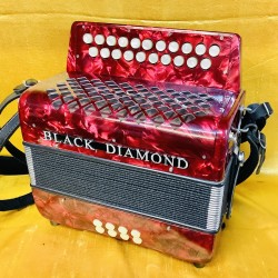 Black Diamond D/G 2 voice Button Accordion Used