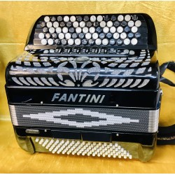 Fantini 5 Row 72/96 bass 3 Voice Sottish Musette Chromatic Accordion Used
